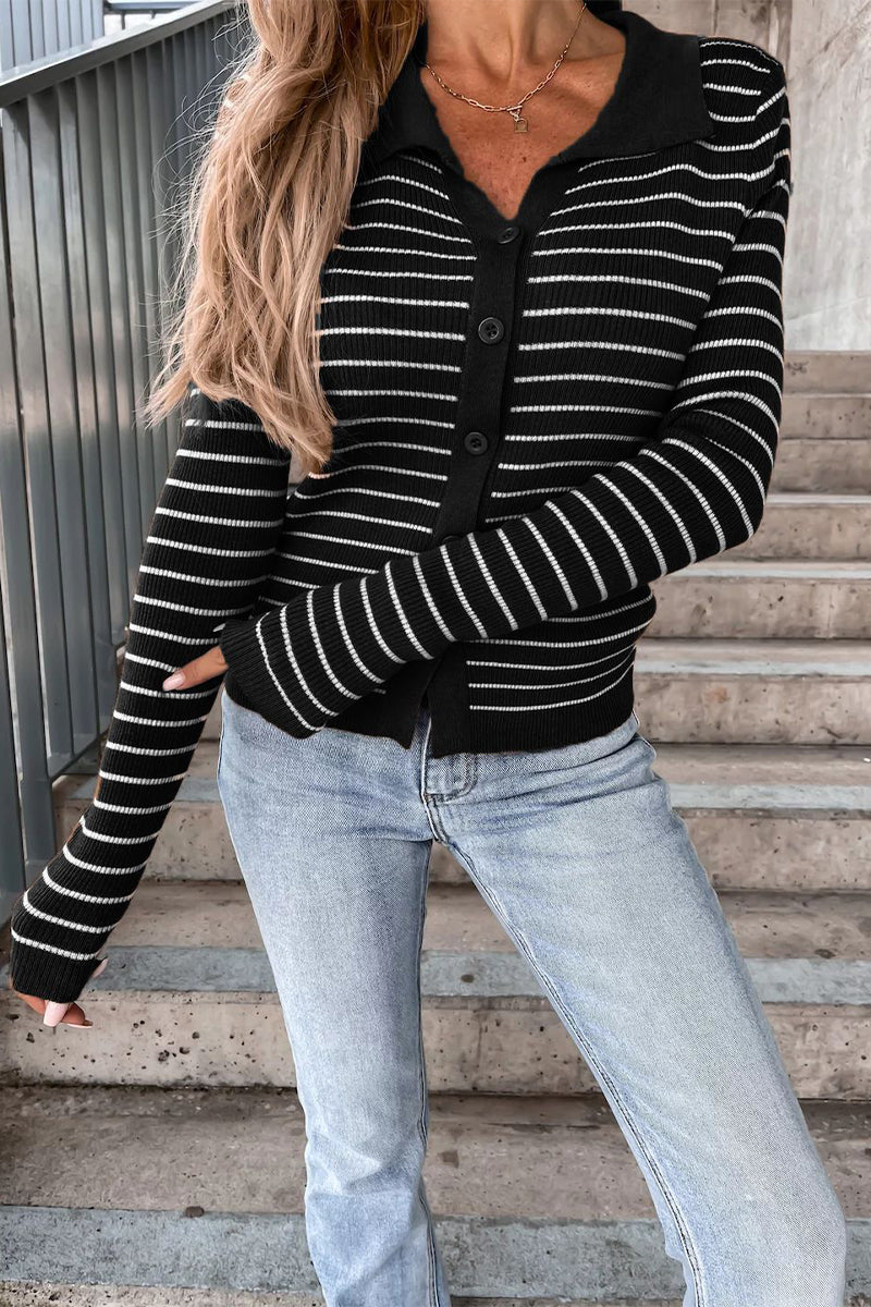 Blusa de Mujer con Cuello Polo, Botones Frontales y Mangas Largas | Ideal para Uso Diario y Profesional