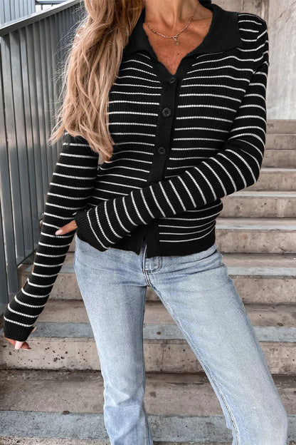 Blusa de Mujer con Cuello Polo, Botones Frontales y Mangas Largas | Ideal para Uso Diario y Profesional