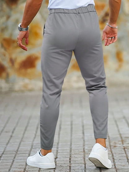 Pantalones Chino Para Hombre Con Corte Recto Y Bolsillos Laterales | Ideal Para Uso Formal