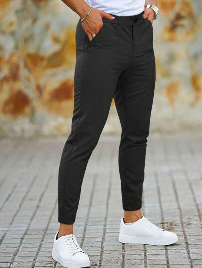 Pantalones Chino Para Hombre Con Corte Recto Y Bolsillos Laterales | Ideal Para Uso Formal