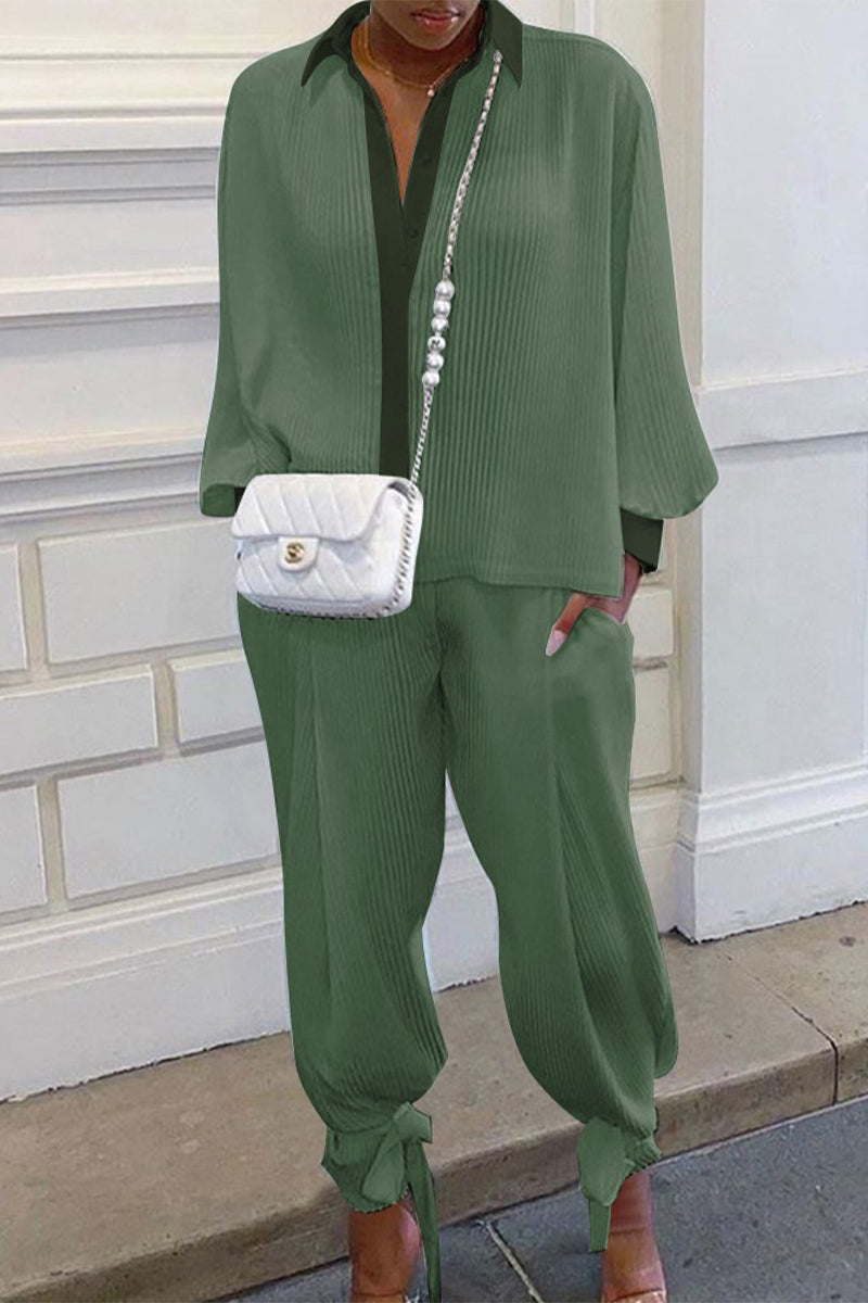 Conjunto de Top de Manga Larga y Pantalón con Corte Ajustado para Mujer | Ideal para Uso Diario y Salidas