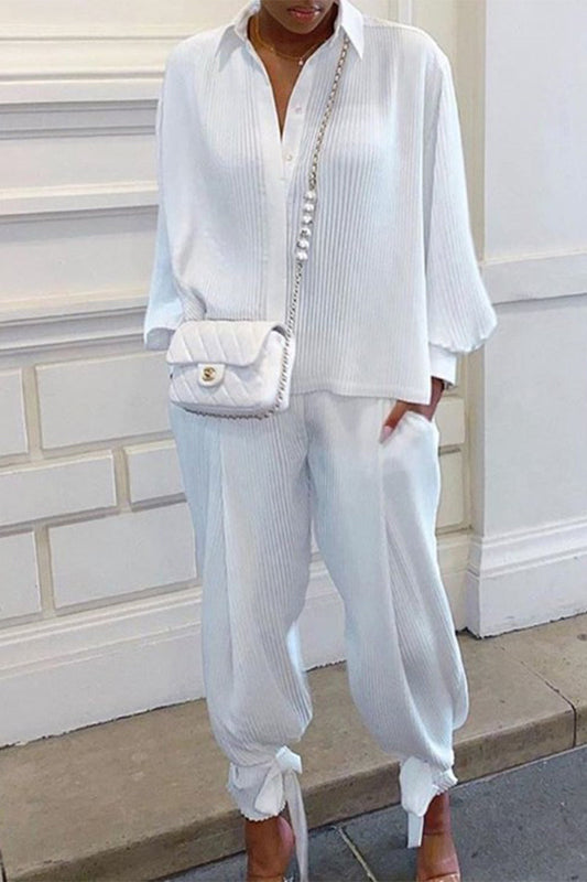 Conjunto de Top de Manga Larga y Pantalón con Corte Ajustado para Mujer | Ideal para Uso Diario y Salidas