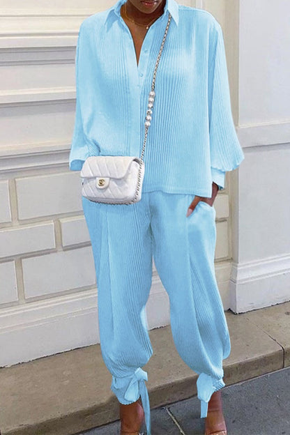 Conjunto de Top de Manga Larga y Pantalón con Corte Ajustado para Mujer | Ideal para Uso Diario y Salidas