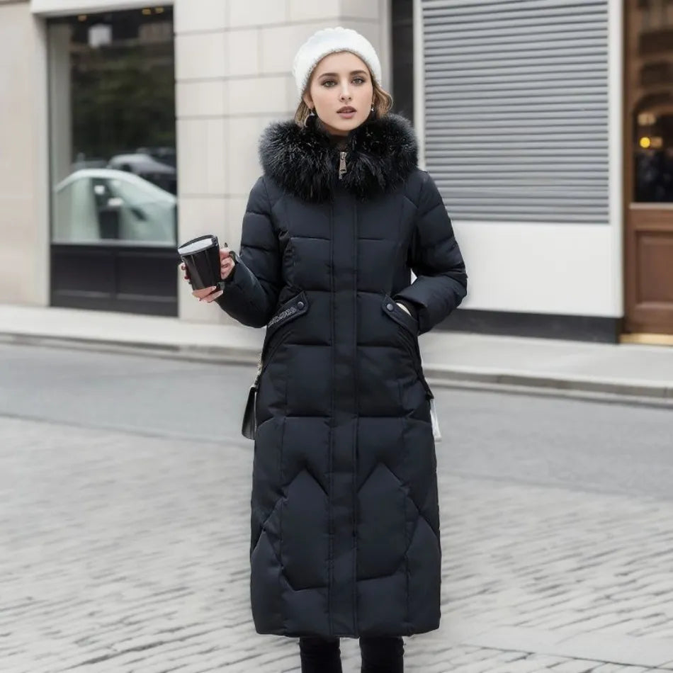 Abrigo Largo con Corte Ajustado para Mujer | Ideal para Temporada de Invierno