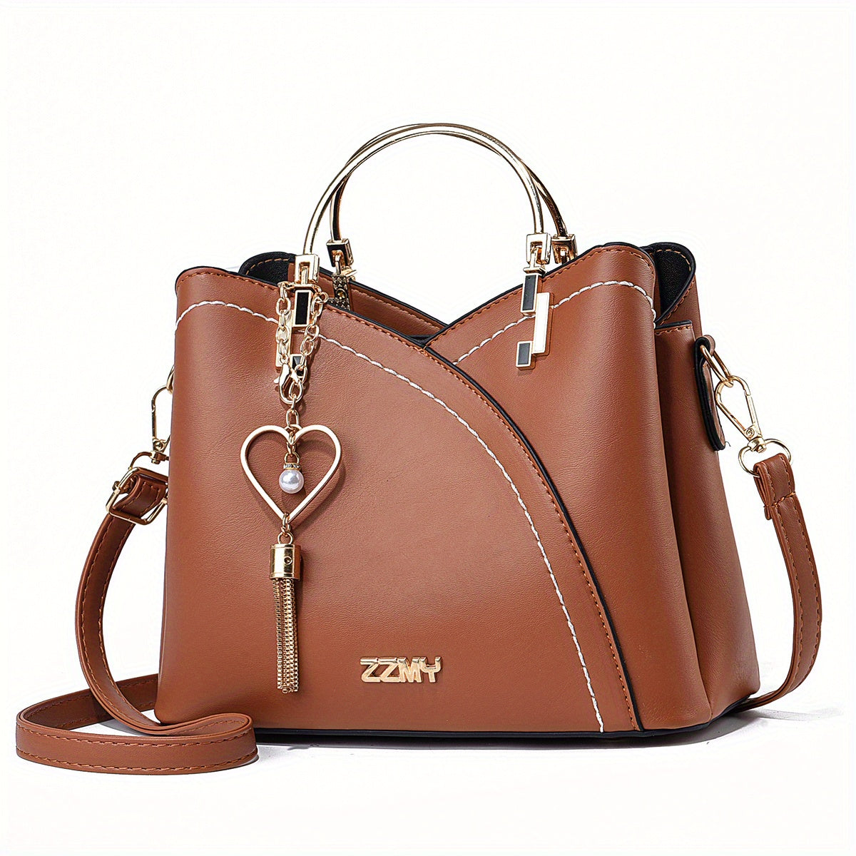 Bolso de Mano con Compartimento Principal y Detalles Color Block para Mujer | Ideal para Uso Diario