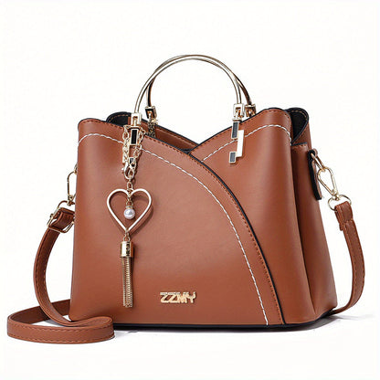 Bolso de Mano con Compartimento Principal y Detalles Color Block para Mujer | Ideal para Uso Diario