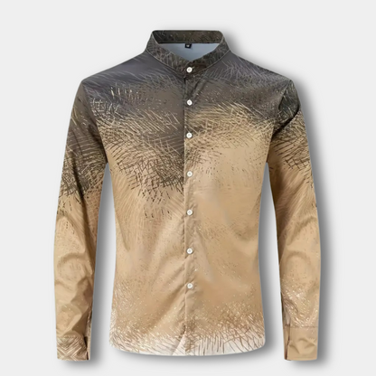 Polo con Cuello Mao y Estampado Frontal para Hombres | Ideal para Uso Diario