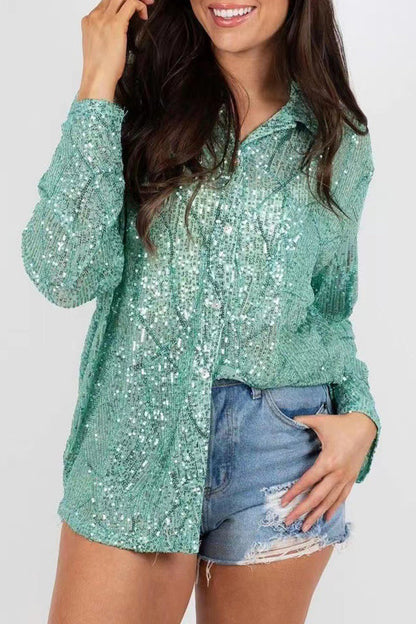 Blusa de Mujer con Cuello Polo, Mangas Largas y Cierre de Botones | Ideal para Uso Diario y Profesional