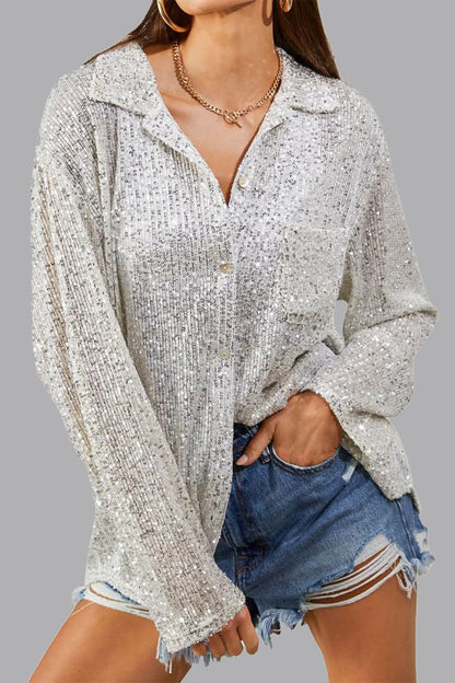 Blusa de Mujer con Cuello Polo, Mangas Largas y Cierre de Botones | Ideal para Uso Diario y Profesional