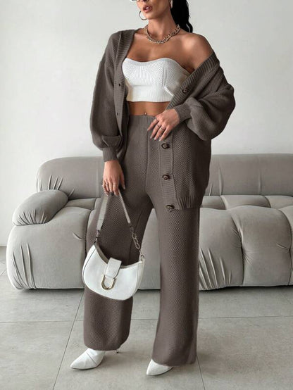Conjunto de Dos Piezas con Cuello en V para Mujer | Ideal para Uso Diario y Salidas