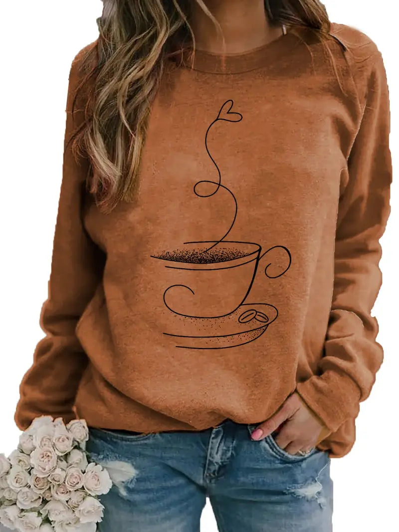 Sudadera con Estampado Frontal y Corte Holgado para Mujer | Ideal para Uso Diario o Momentos de Ocio