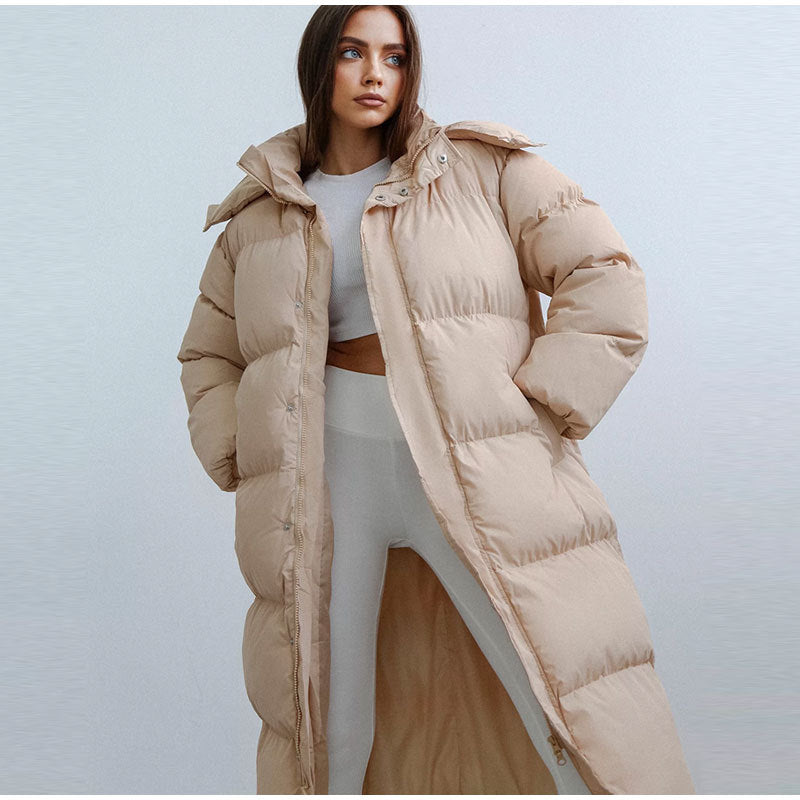Doudoune Larga Con Capucha Ajustable Para Mujer | Ideal Para El Invierno