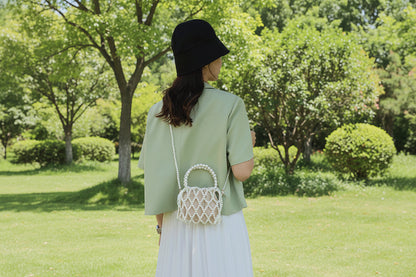 Bolso de Mano Tipo Cubo con Asa Fija para Mujer | Ideal para Eventos y Ceremonias