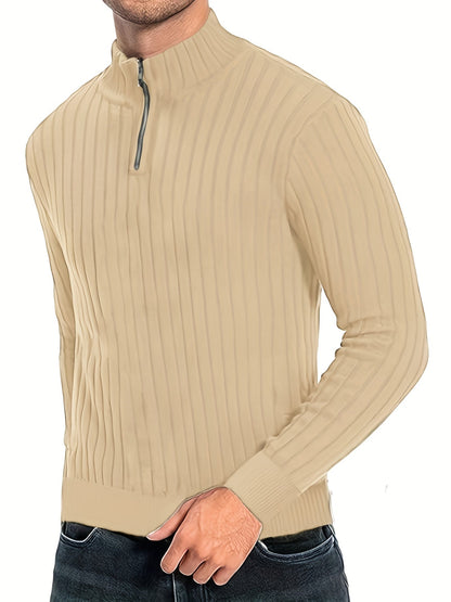 Jersey Con Cuello Alto Y Cremallera Para Hombre | Ideal Para Uso Diario Y Ocasional