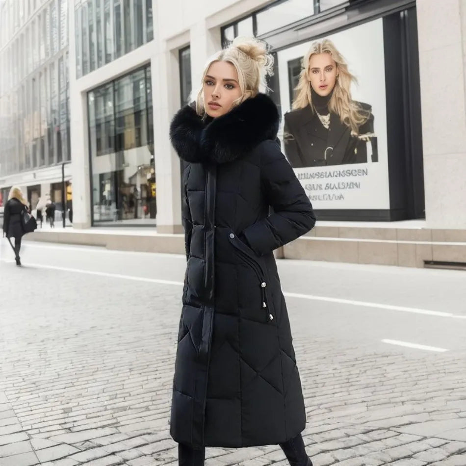 Abrigo Largo con Corte Ajustado para Mujer | Ideal para Temporada de Invierno