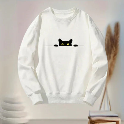 Sudadera con Estampado De Gato para Mujer | Ideal para Uso Diario