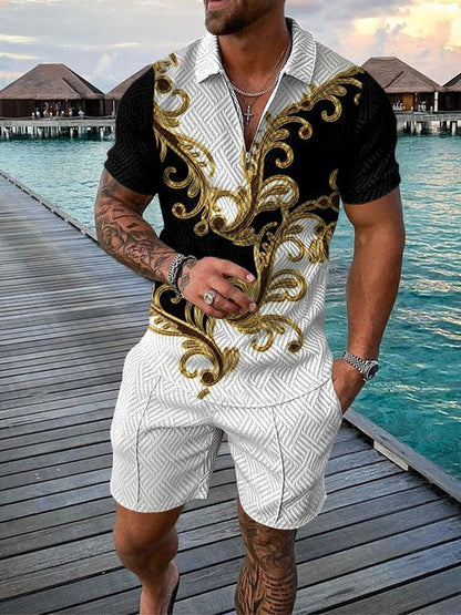 Conjunto de Polo con Cremallera y Short para Hombre | Ideal para el Verano