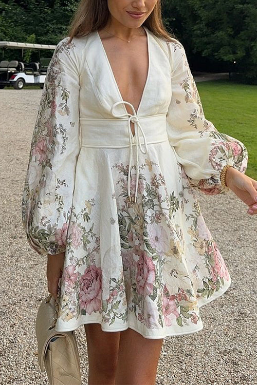 Vestido Mini Con Corte A Y Estampado Floral Para Mujer | Ideal Para Uso Diario Y Vacaciones