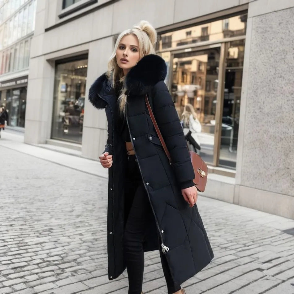 Abrigo Largo con Corte Ajustado para Mujer | Ideal para Temporada de Invierno