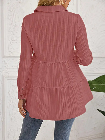 Camisa Con Cierre De Botones Y Corte Fluido Para Mujer | Ideal Para Oficina Y Uso Diario