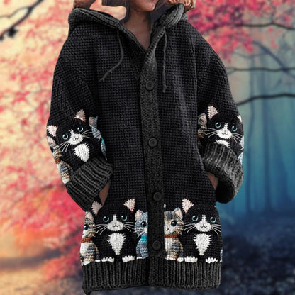 Pullover Con Capucha Y Cierre De Botones Para Mujer | Ideal Para Otoño E Invierno