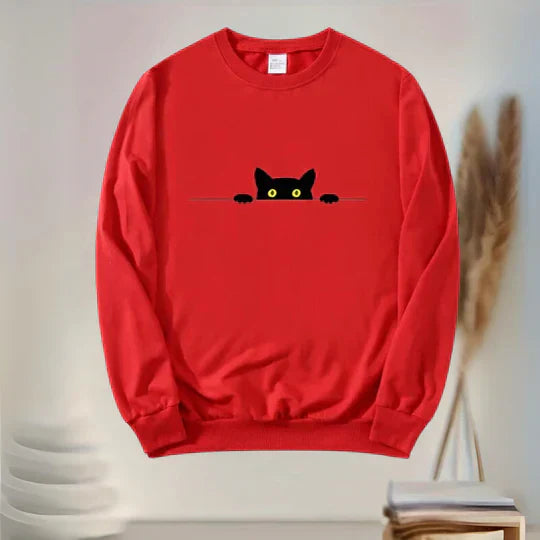 Sudadera con Estampado De Gato para Mujer | Ideal para Uso Diario