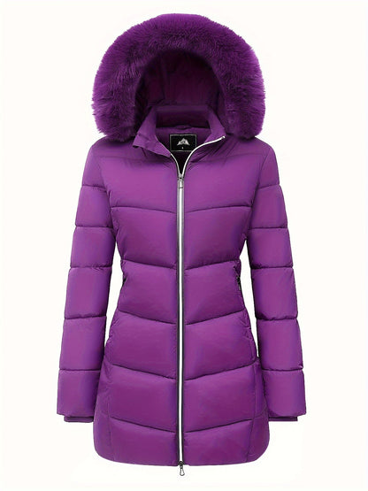 Abrigo Acolchado con Capucha y Bolsillos para Mujer | Ideal para Invierno y Entretiempo