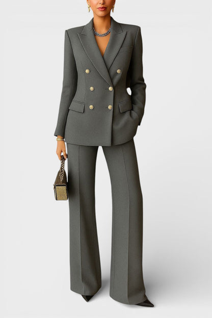 Conjunto de Dos Piezas con Blazer Estructurado y Pantalón a Juego para Mujer | Ideal para Oficina o Uso Diario