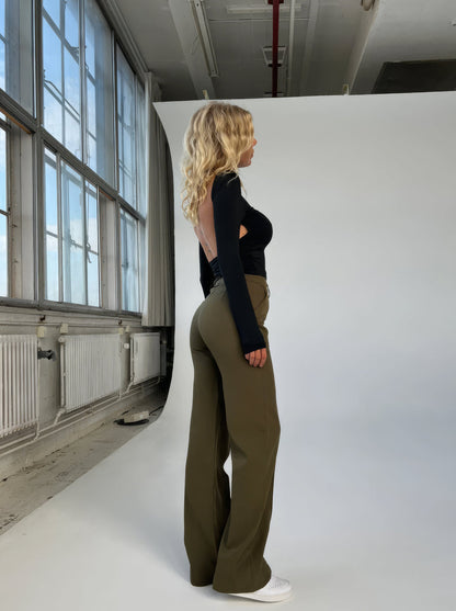 Pantalón De Corte Recto Para Mujer | Ideal Para Uso Diario