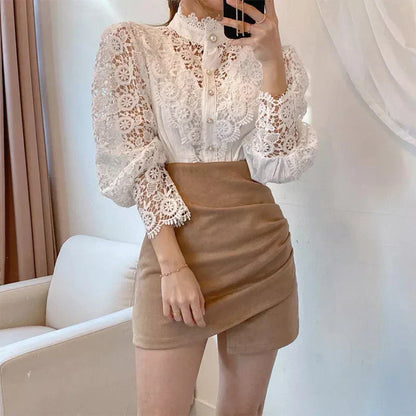 Blusa Con Col Alto Y Corte Recto Para Mujer | Ideal Para Uso Diario Y Profesional