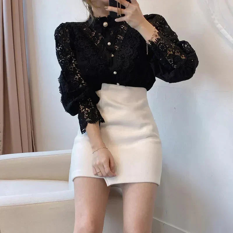 Blusa Con Col Alto Y Corte Recto Para Mujer | Ideal Para Uso Diario Y Profesional