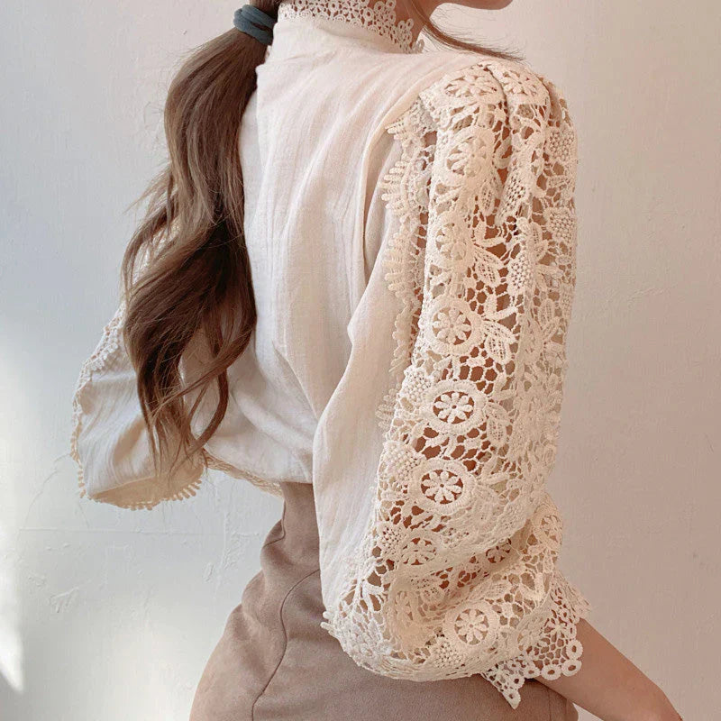 Blusa Con Col Alto Y Corte Recto Para Mujer | Ideal Para Uso Diario Y Profesional