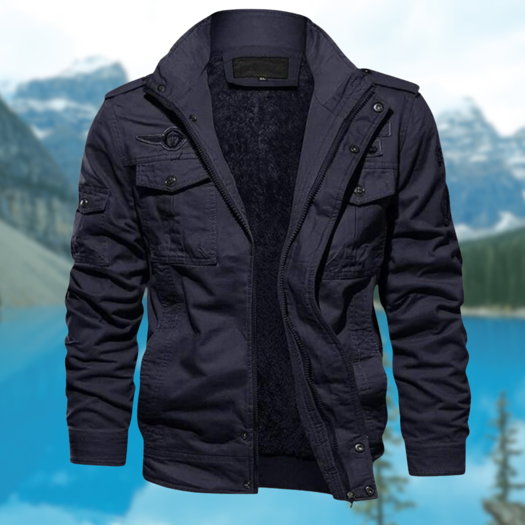 Chaqueta Bomber con Cierre de Cremallera para Hombre | Ideal para Uso Diario