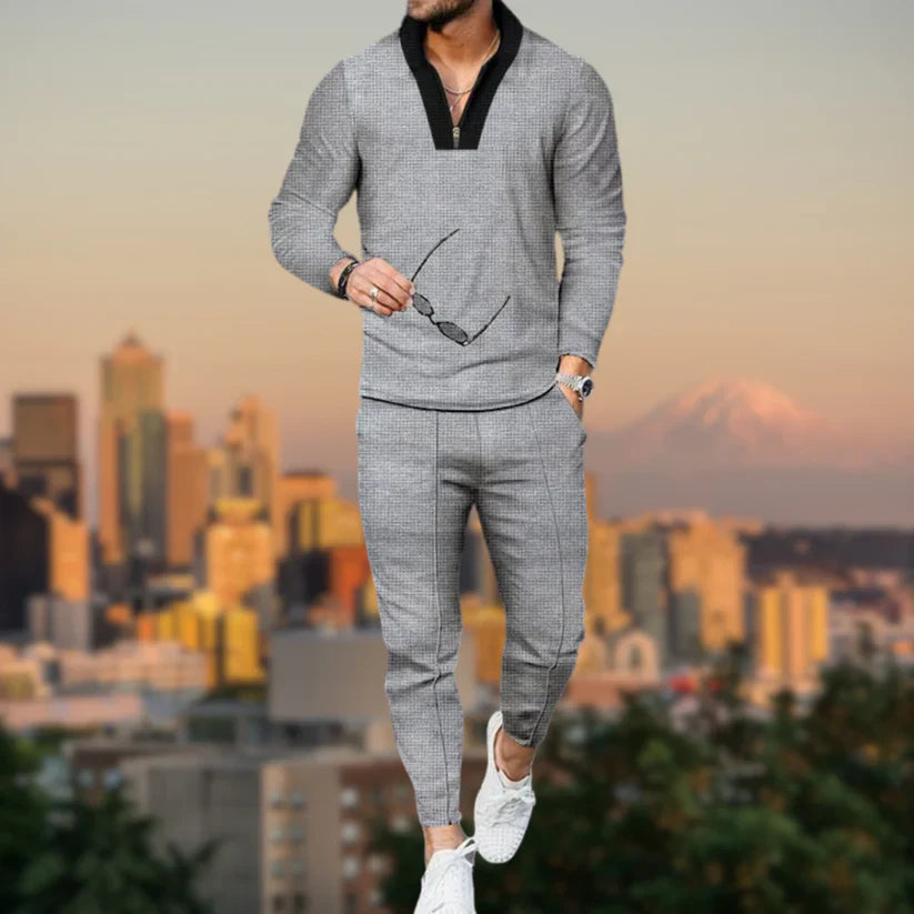 Conjunto con Cremallera y Manga Larga para Hombre | Ideal para Uso Diario y Actividades de Ocio