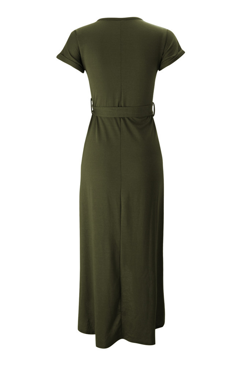 Vestido Midi Cruzado Con Cinturón Para Mujer | Ideal Para Uso Diario Y Diferentes Ocasiones