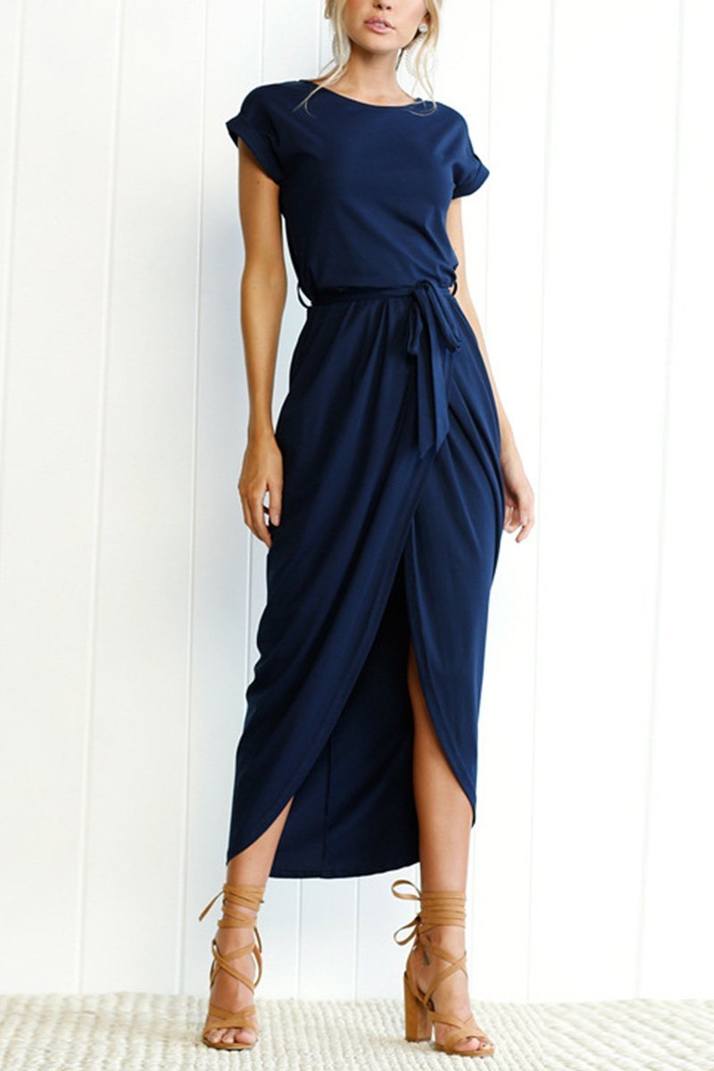 Vestido Midi Cruzado Con Cinturón Para Mujer | Ideal Para Uso Diario Y Diferentes Ocasiones