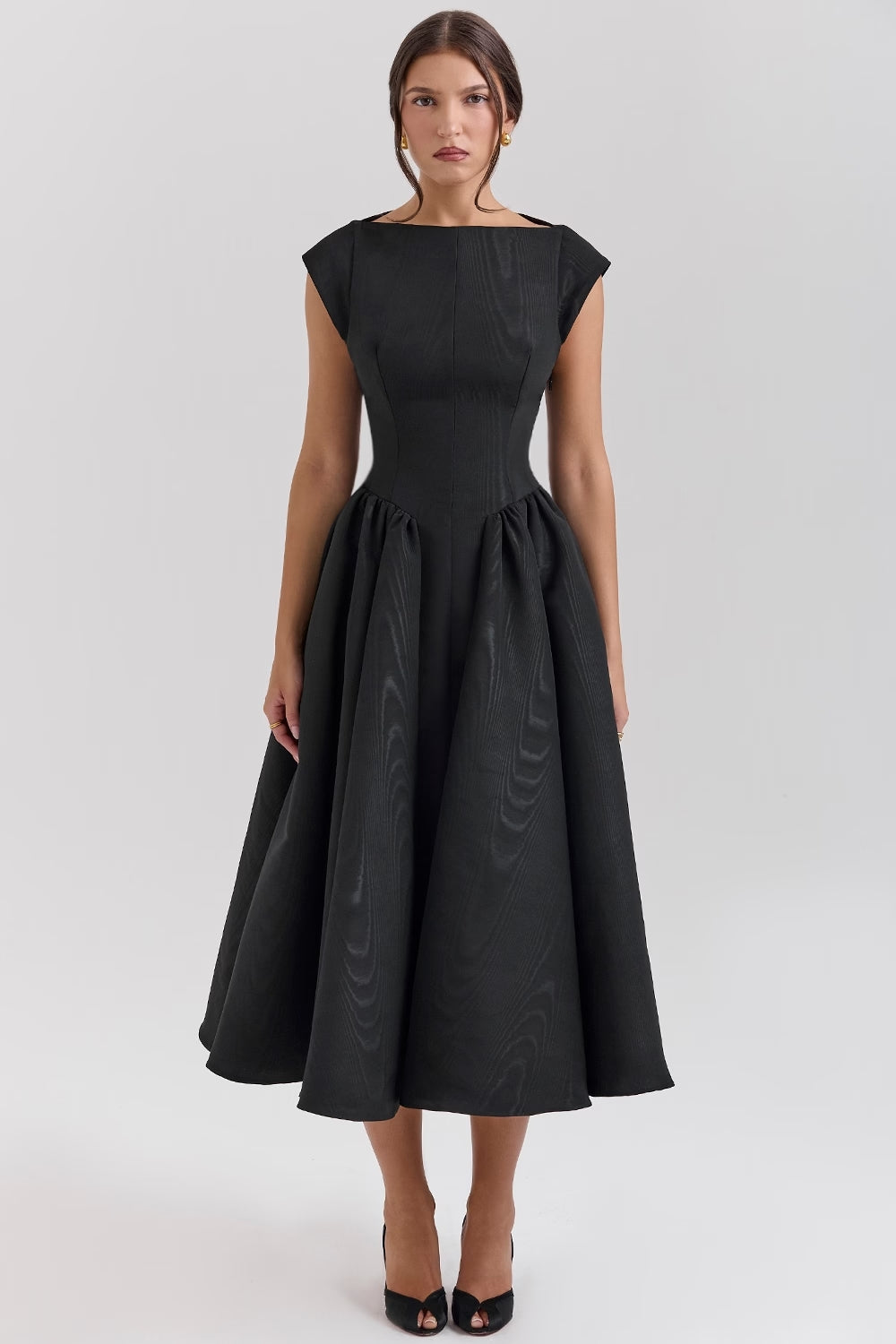 Vestido Midi con Cintura Definida para Mujer | Ideal para Eventos Formales