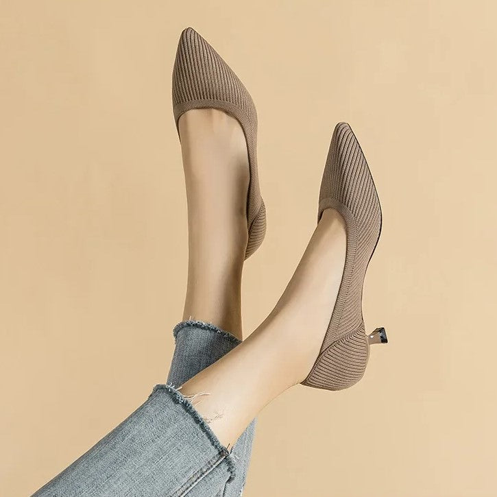 Sandalias de Tacón Slip-On con Punta Fina para Mujer | Ideales para Uso Diario y Ocasiones Variadas