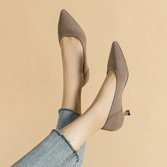 Sandalias de Tacón Slip-On con Punta Fina para Mujer | Ideales para Uso Diario y Ocasiones Variadas