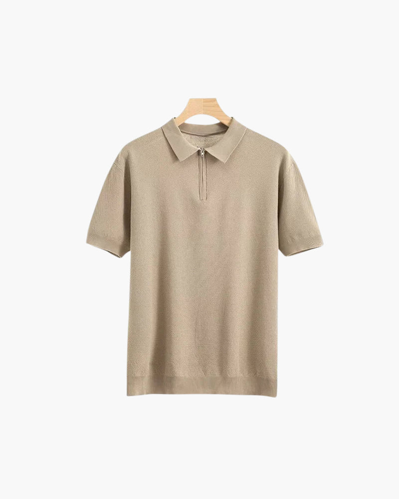 Polo de Manga Corta con Cierre de Cremallera para Hombres | Ideal para Clima Cálido