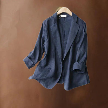 Blazer con Cierre de Un Botón y Mangas Remangadas para Hombre | Ideal para Uso Diario u Oficina