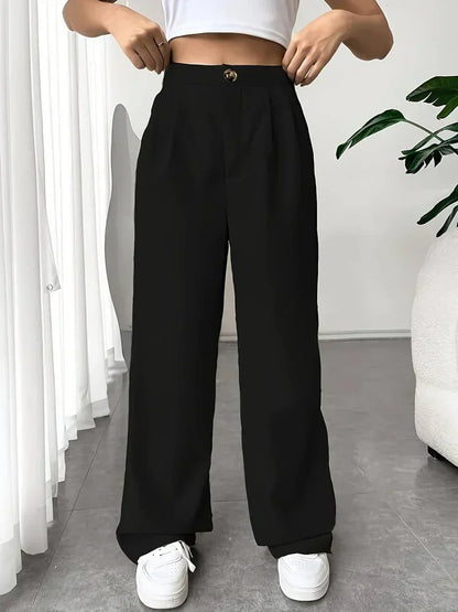 Pantalón Amplio con Piernas Anchas para Mujer | Ideal para Uso Diario, Trabajo o Salidas