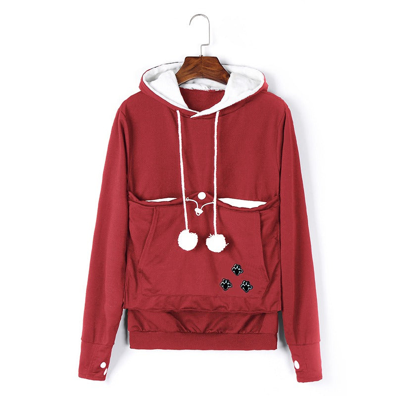 Sudadera Con Capucha y Bolsillo Para Mascotas Para Mujer | Ideal Para Uso Diario