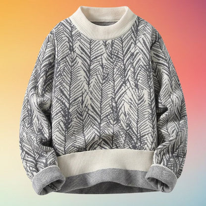 Jersey de Cuello Redondo con Motivo Tejido para Hombre | Ideal para Uso Diario y Semi-Formal
