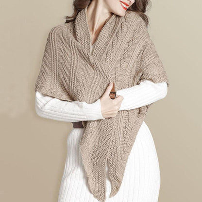 Chal Triangular con Cierre Ajustable para Mujer | Ideal para Invierno
