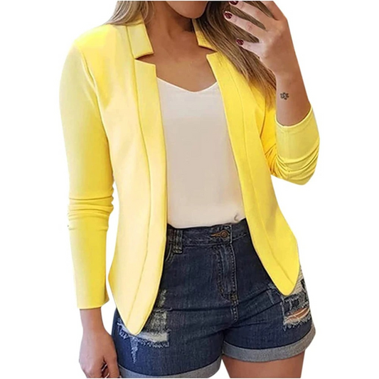 Blazer Corto con Corte Ajustado y Mangas Largas para Personas Adultas | Ideal para Uso Profesional e Informal