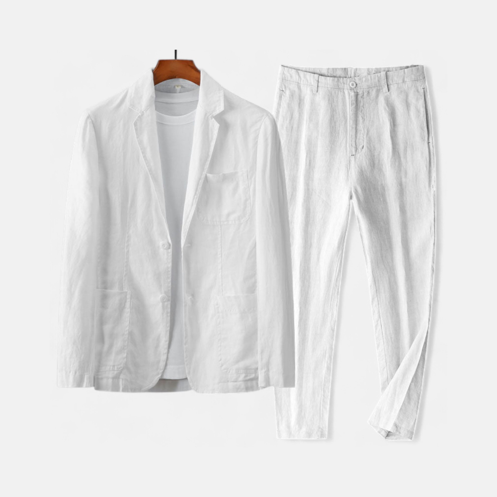 Traje Dos Piezas Ligero Para Hombre Con Chaqueta Y Pantalón | Ideal Para Uso Diario