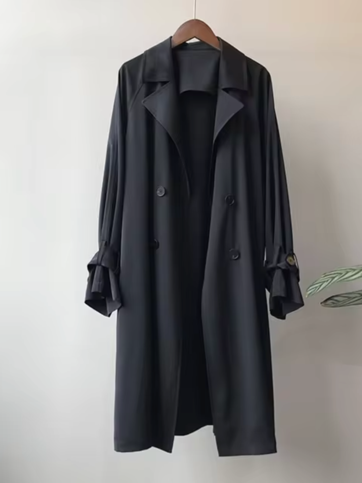 Trench Largo con Doble Botonadura para Mujer | Ideal para Uso Diario y Contextos Profesionales