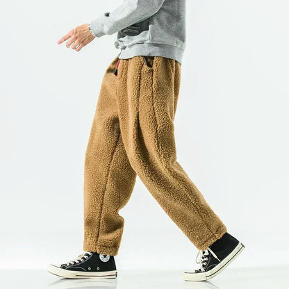 Pantalón Casual de Corte Amplio con Cintura Elástica y Cordón para Hombre | Ideal para Uso Diario