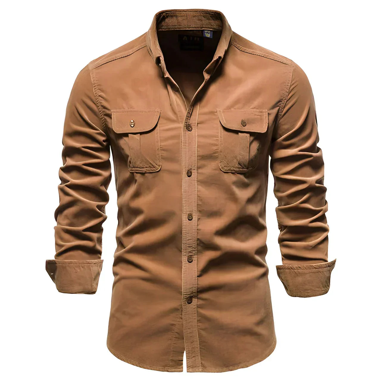 Camisa De Color Liso Con Corte Slim Fit Para Hombre | Ideal Para Uso Diario